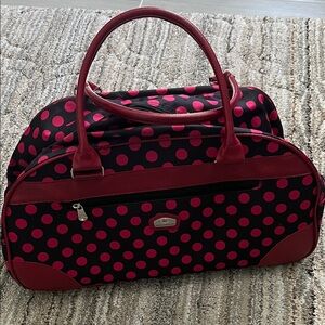 Gloria Vanderbilt, Polka Dot Women's weekender Bag - Red and Black